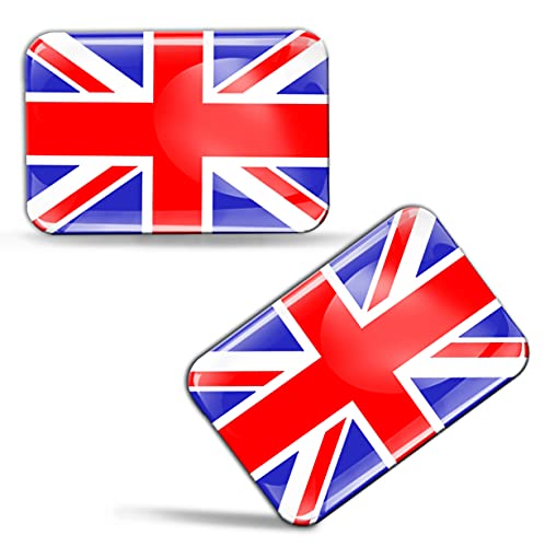 Biomar Labs® 2 x 3D Flexibles Autocollant Stickers National Drapeaux Royaume-Uni UK Union Jack F 32