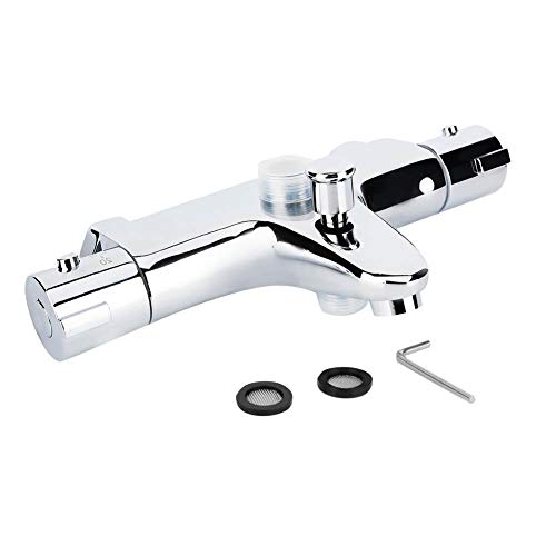 wosume Thermostatic Valve, Thermostatic Mixer Temperature Control Shower Valve for Bathroom Shower (G1/2)