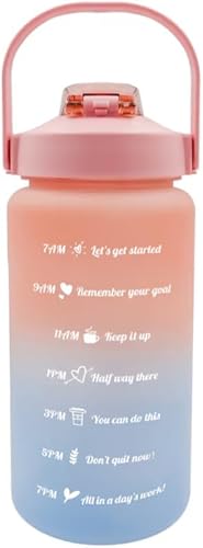 Miniatura 4 de Greenbrier Botellas de agua Ombre con medidas de hidratación y tapas abatibles, 48 oz. - 1 botella, los colores varían