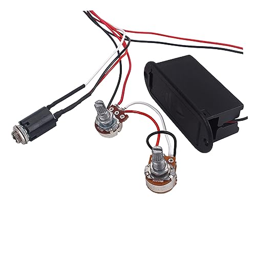 ULDIGI Bass Preamp Wiring Bass Tone Control Wiring Harness 2 Band Equalizer Active Pickup Set Guitar Tone Control