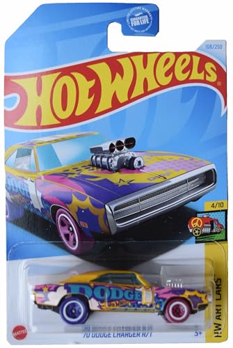 Matchbox Hot Wheels Dodge Charger R/T 1:64 Amarillo miniatura 1