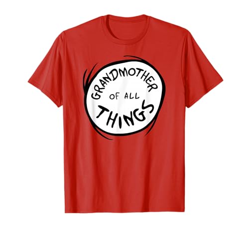 Dr. Seuss Grandmother of All Things Emblem RED T-Shirt