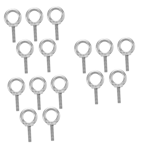 Mobestech 15 St Rostfritt Stål Bult M8 Skruvar M8 Öga Bult Ögla Bultar Metall Skruvar M8 M8 M8 Bult Ring Muttrar Ring Öga Bultar Öga Krokar Skruva In Kraftig Rigg För Att Rotera Förlänga