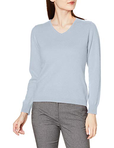[ガーデリヨン] セーター カシミヤベーシック Vネック レディース サックス L