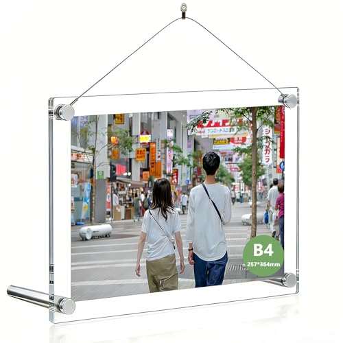 CraftoNova �����A�N�����t�H�g�t���[�� �X�^���h&�Ǌ|�����p ���c�Ή� 2�ʃf�B�X�v���C �|�X�^�[�t���[�� �ʐ^���� (B4 257×364mm)