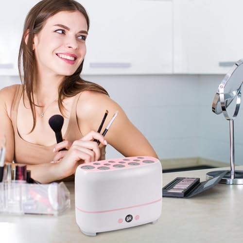 Machine pour houppette et pinceau pour une routine beauté propre