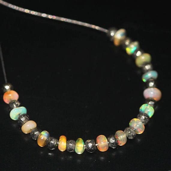 Opaline d'Éthiopie Welo en perles de 5mm pour enfilage et craft de bijoux