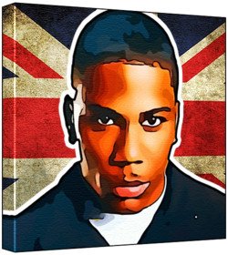 Toile Union Jack multicolore Nelly pour réveiller un mur blanc uni