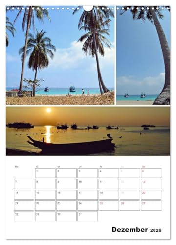 Calendrier Thaïlande 2026 évite les murs vides grâce à son format poster vertical