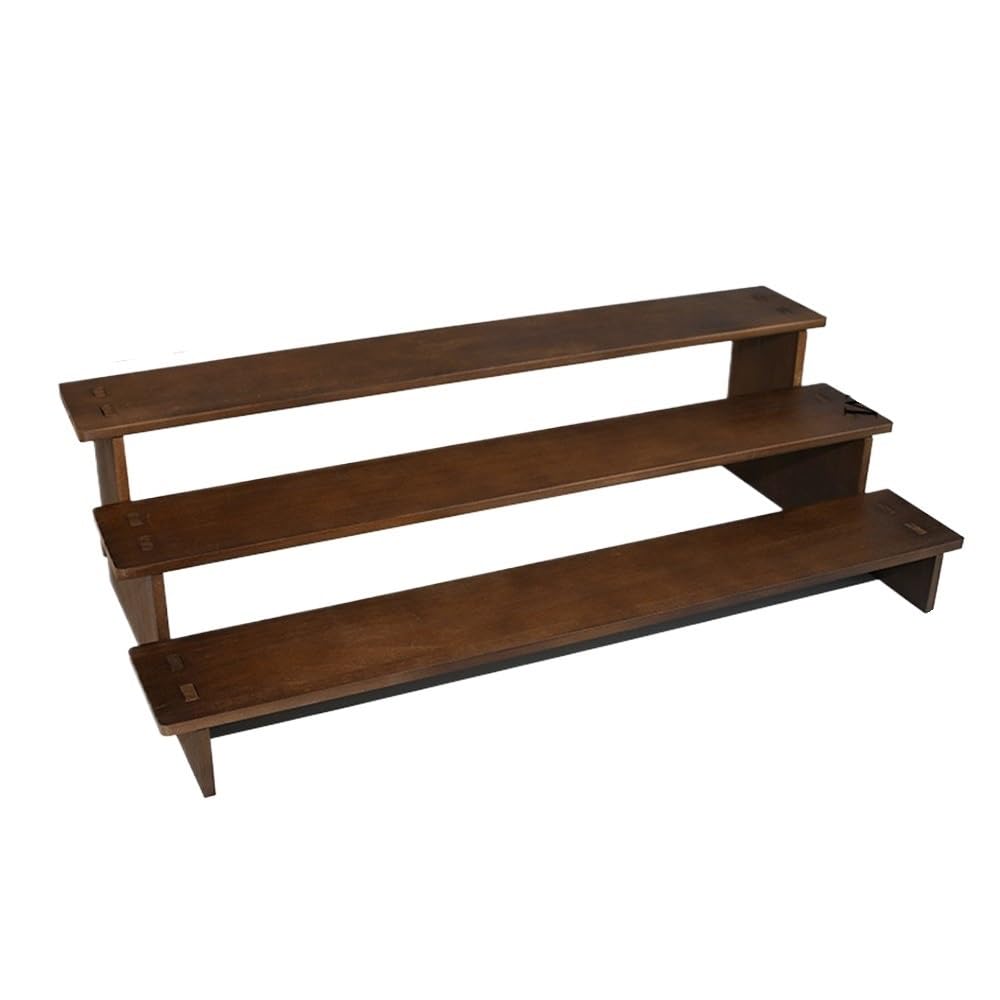 Zeng25liangOu-12 jewellery stand Vintage Solid Wood Ladder Widening String Organizer Bracelet Display Rack Hairpin Display Stand for Display and Storage