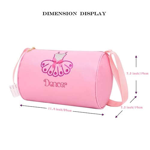 Cute Ballet Dance Bag,Tutu Dress Dance Bag,Waterproof Lightweight Ballerina Duffle Bag ballerina backpack for girls2