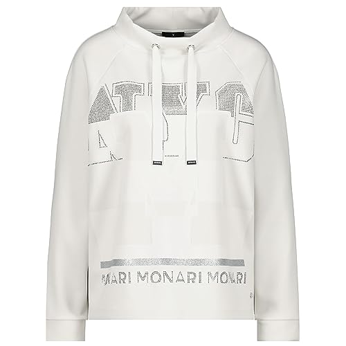 MONARI Damen Sweatshirt mit Schmuckschrift Champagne Weiss - 38