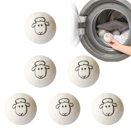 Juego De 6 Bolas De Secadora De Lana, Bolas Para Secadora De Ropa, Bolas De Lana Para Secadora, Bolas Secadora De Lana, Bolas Para Secadora De Lana, Pelotas De Lana Para Secadora, Bola De Secado, 6cm