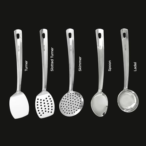 Image of Meyer Stainless Steel Ladle | Kitchen Tools | Soup Ladle | Dosa Making Tools | Steel Ladle for Seving /Cooking All Types of Gravies /Dal /Curries, 30cm