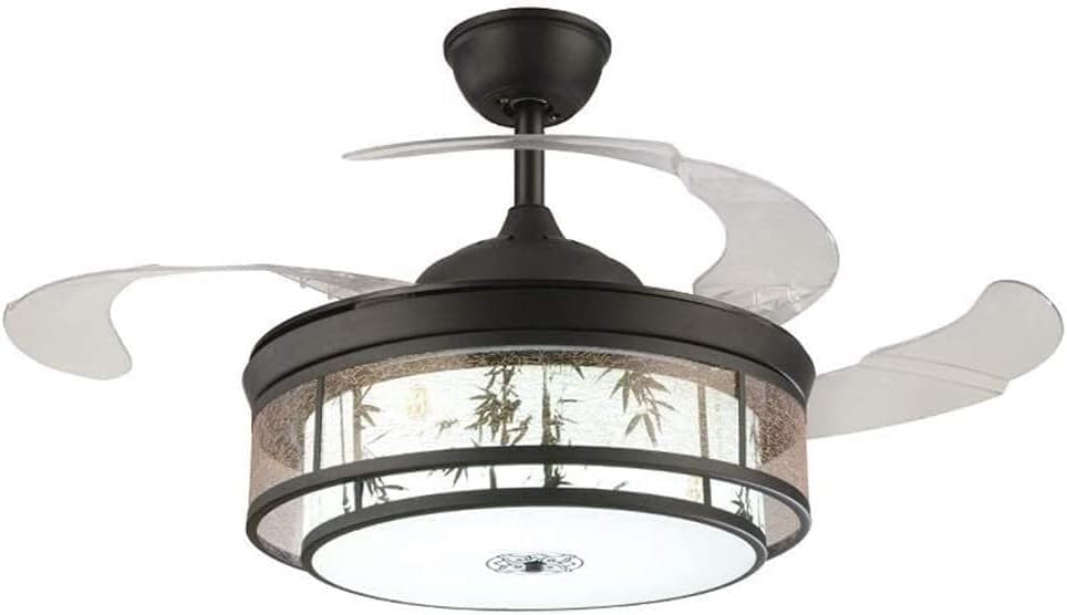 Lustre ventilateur LED décoratif au design suspendu pour grand salon