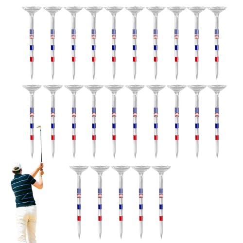 Tees de golf incassables drapeau américain en pack tricolore rouge blanc bleu