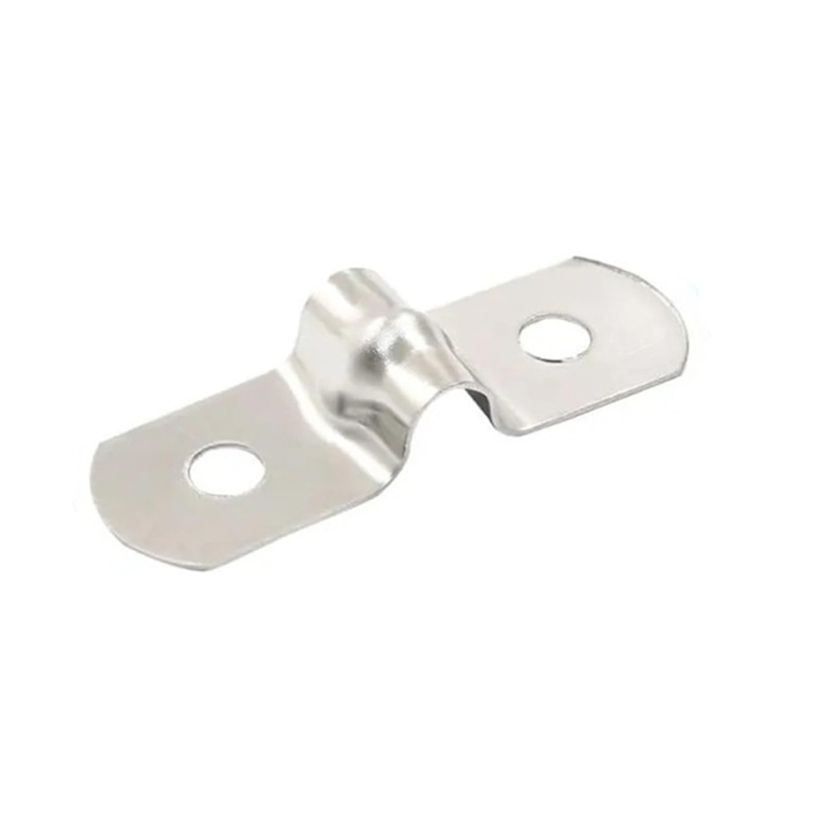 U Shape Pipe Clamp 10-50Pcs M5 Wire Shelf Clips Stainless Steel Rigid Tube Strap Two Hole U Bracket Clamp for Fixing Pipe(50Pcs)
