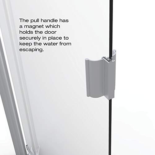 Basco Armn00A3566Obbn Armon Single Swing Shower Door, Brushed Nickel, 34.125-35.625 In. Wide X 66 In. High, Obscure Glass #TOP2