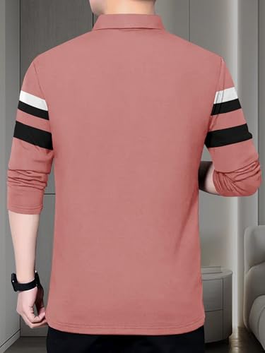 Image of Noble Monk Men's Polycotton Regular Fit Full Sleeves Polo T-Shirt