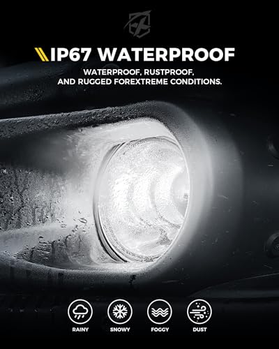 Image of 300% Bright 60W LED Fog Lights 6500K Compatible with 18+ Jeep JL JT, White