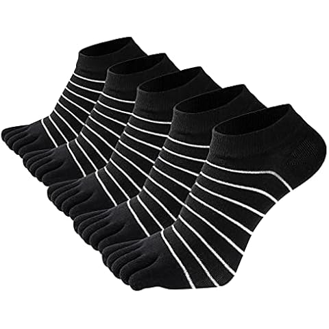 Zehensocken Damen Fünf Finger Socken Yoga aus Baumwolle Damen Sneaker Socken mit Zehen für Sport Laufende Freizeit atmungsaktive und bunte Socken 5 Paare Cover