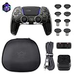HEXGAMING ULTIMATE PRO Gaming Controller Compatible with ps5/PC/Mobile - 4 Back Buttons, 6 Profiles, Adjustable Triggers, 8 Swappable Thumbsticks - Hall Effect Explorer Black & Carrying Case