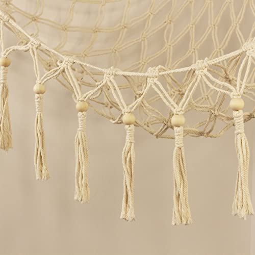 Image of Stuffed Animal Toy Storage Hammock with LED Light-Macrame Jumbo Doll Room Corner Organizer Mesh Decoration-Hanging Storage Nets Kids Bedroom, (X-Large Size) (Pack of 2)