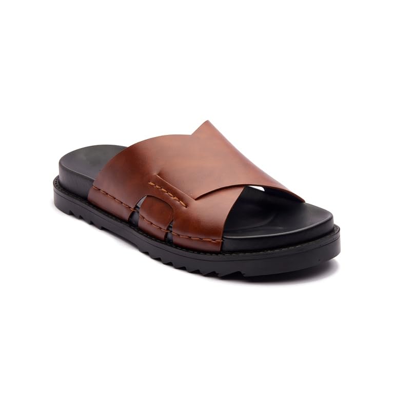Michael Angelo Synthetic Leather Tan Closed Midfoot Clogs Sandal Comfortable Slippers for Men (B0CN2ZGMBG) Amazon Price History, Amazon Price Tracker
