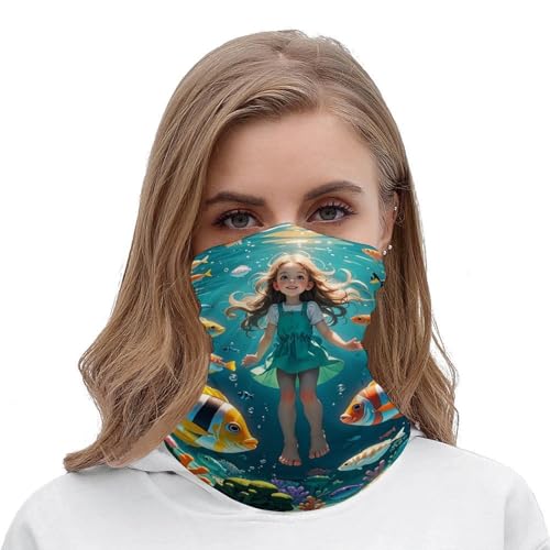 Buff/pasamontañas Personaje Mundo Submarino para hombres y mujeres, protección solar, máscara facial respirable, pañuelo fresco para esquí y senderismo miniatura 5