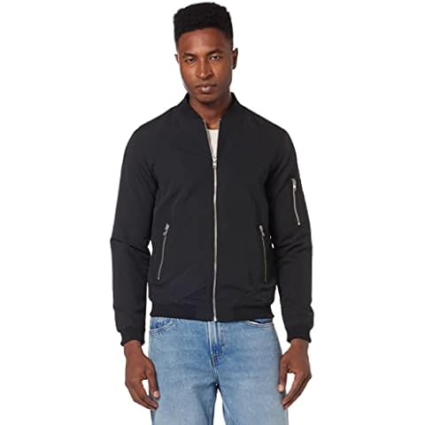 Chaqueta College Ligera con Cremallera Negro L para Hombre de Jack & Jones Cover