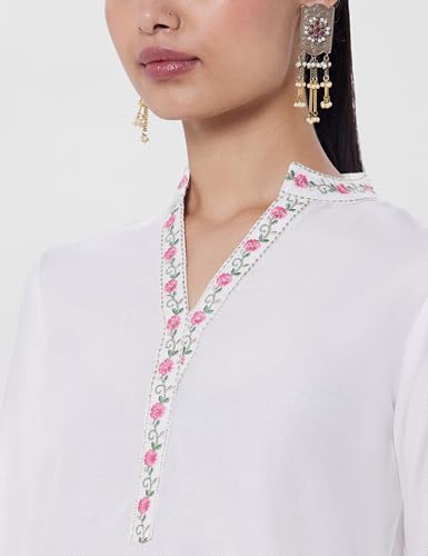 Image of Libas Womens Solid Cotton Blend Straight Kurti for Women Suit