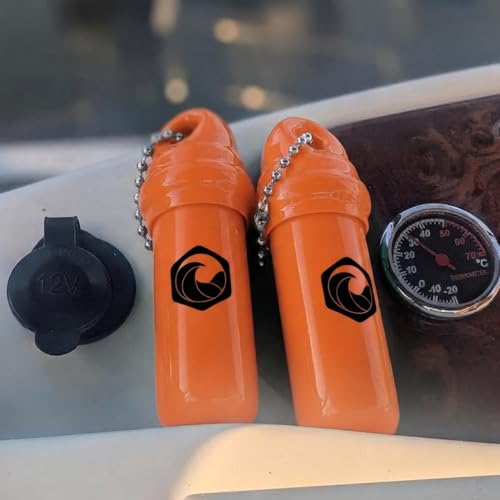 Image of Seahive Floating Keychain (2 pack) with Waterproof Safety Container Boat Key Float - Pontoon, Fishing Accessories key holder