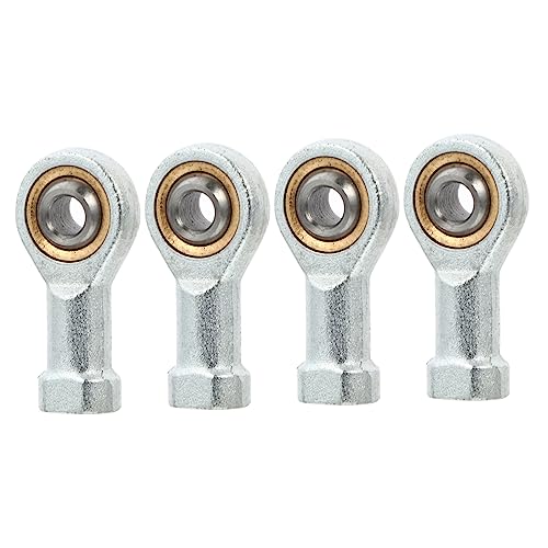 FUNOMOCYA 4pcs Joint Bearing Aluminum Rod Ends Machine Rod End Bearing Female Rod Ends Machine Female Thread Connector Machine Accessories Joint Rod End Part Stainless Steel