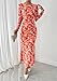 BTFBM Wedding Guest Dresses for Women Fall Fashion 2025 Bodycon Long Sleeve Boho Mesh Party Cocktail Floral Maxi Dress(Apricot Red Flower, Medium)