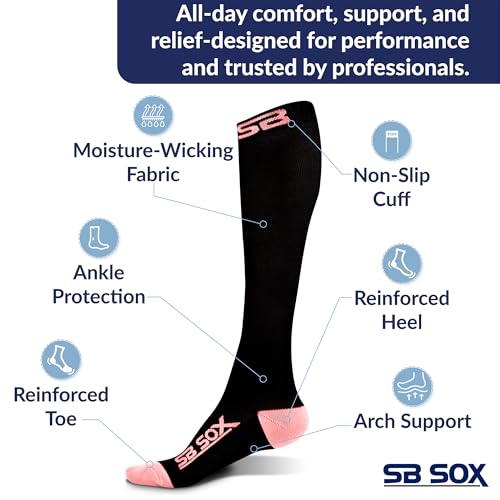 SB SOX Compression Socks for Men & Women (20-30 mmHg) - Best Support Stockings for Travel, Medical, and Sports - Perfect for Everyday Wear4