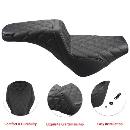 Asiento de dos plazas premium con acabado clásico para Softail FLHCS FXST de 2018 a 2024 4