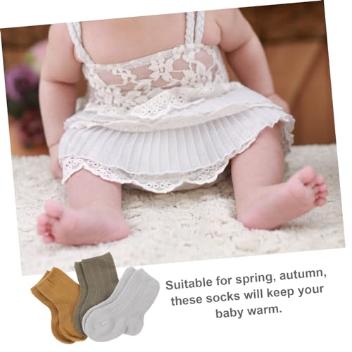 VANZACK Baby Winter Socks 3 Pairs Set for Newborns and Toddlers Warm and Comfortable Mid-Calf Socks for Cold Weather Made of Soft Material4