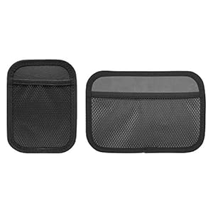 INNOLIFE Car Net Pocket Side Clutter Scattered Storage Phone Holder Strong Paste Organizer 8″x5.75″(1pcs L+1 pcs S)