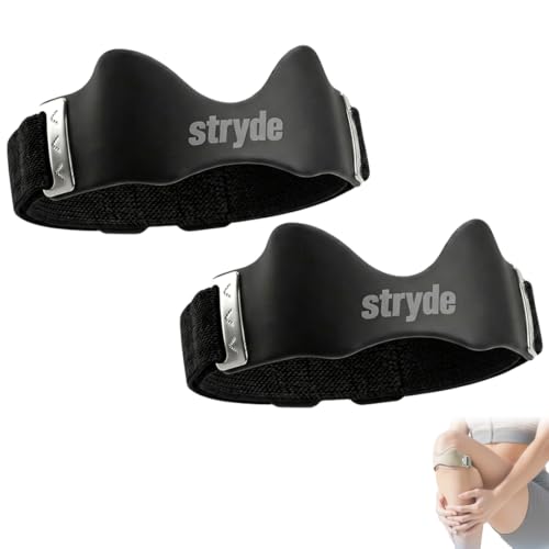Stryde Precision Knee Strap Adjustable Silicone Knee Strap Breathable Lock-Point Pad for Comfort for Travel Sports Running & Fitness (2pcs)