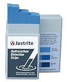 Justrite Hydrocarbon Test Strips for Oil and Water, 2.75