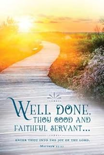 Warner Press Bulletin-Funeral-Well Done (Matthew 25:21) (Pack of 100)