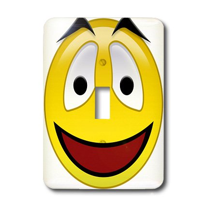 ✤smile✤ 3dRose Lsp_19402_1 Smiley Face 3 A Yellow and Black Happy