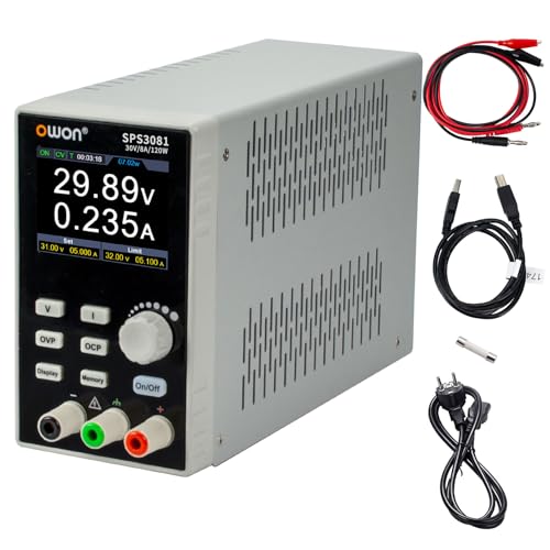 Alimentatore CC  SPS3081, alimentatore switching regolabile 0-30 V 0-8 A con elevata potenza di uscita di 120 W, supporta la programmazione del computer e la funzione di monitoraggio della - Alimentatore