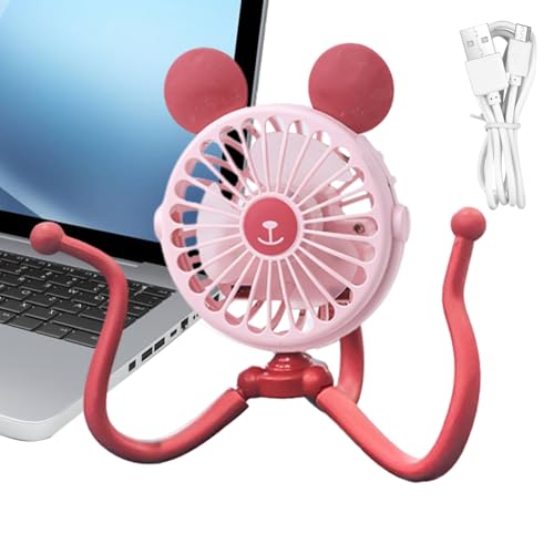Ventilador de pulpo para cochecito, ventilador de camping recargable con diseño de pulpo, portátil, eléctrico, personal, trípode personal, silencioso, para carrito y cuna