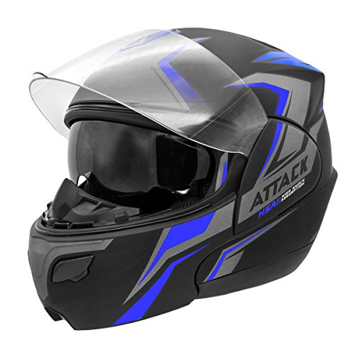 CAPACETE ESCAMOTEÁVEL PRO TORK ATTACK HSA AZUL TAM. 58