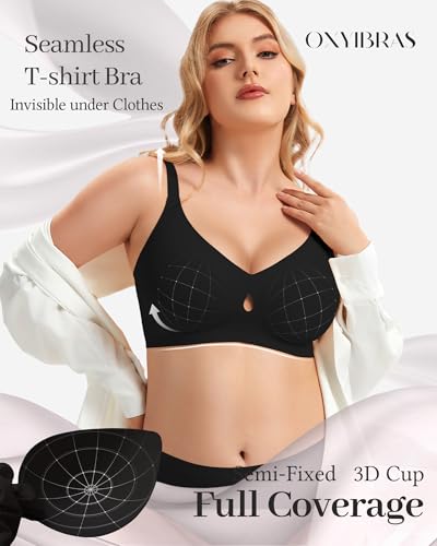 Image of Smooth V Jelly Bras for Women No Underwire Seamless Plunge Bralettes T Shirt Sleep Everyday Bra with Bra Extender
