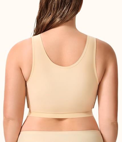 BRABIC Front Closure Post Surgery Compression Wireless Everyday Bras for Women Mastectomy Support2