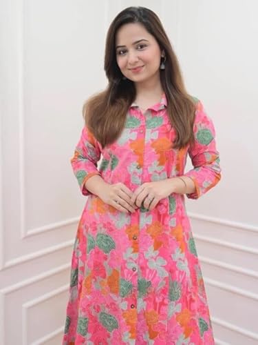 Leriya Fashion Women's Rayon Solid Regular Kurta Set (Lf-W1814&Tr871_Pink&Green_S)