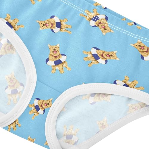 Girls' Underwear Golden Retriever Dog Cotton Stretch Comfort Toddler Panties4
