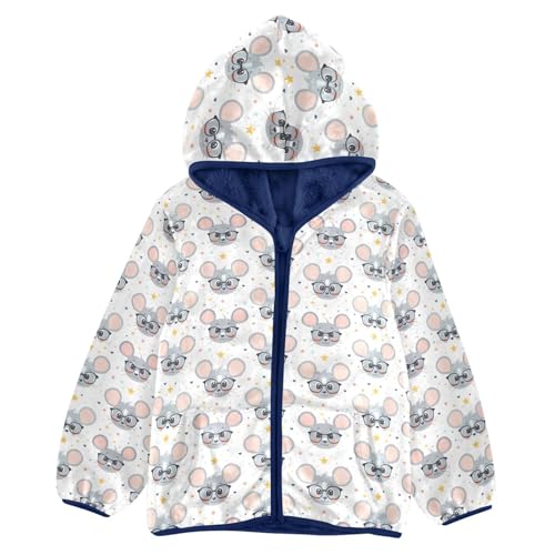 Cute Mouse Boys Fleece Coat,Children's Zip-Up Hoodie Jacket,Baby Warm Fashion Outerwear 3-10T,A113431